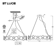 Подвесная люстра ST Luce Swatch SL6133.303.09 1