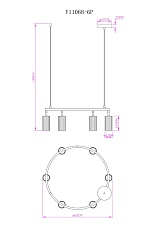 Подвесная люстра Moderli Cora V11068-6P 1