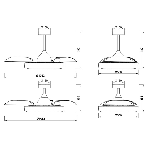 Потолочная светодиодная люстра-вентилятор Mantra COIN 8216 Фото № 2