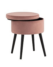 Пуф Stool Group Клайс велюр пыльно-розовый vd-clays-b15 1