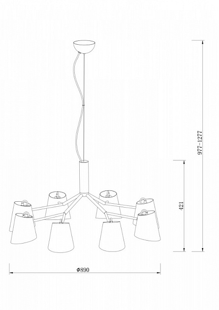 Подвесная люстра Freya Nordic FR5127PL-08B Фото № 2