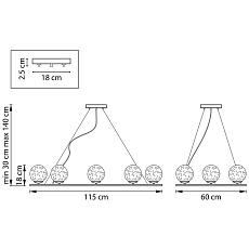 Подвесная люстра Lightstar Bari 815287 1