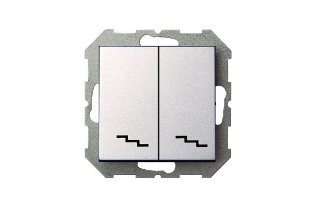 Переключатель двухклавишный Liregus серебро 28-179 изображение 4 Переключатель двухклавишный Liregus серебро 28-179 Фото № 4