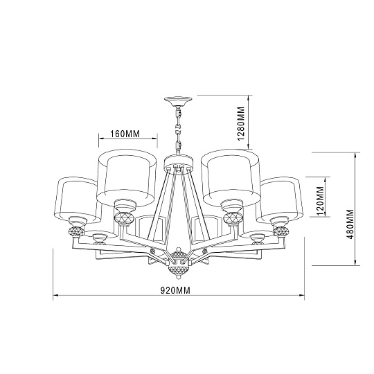 Подвесная люстра Vele Luce Lotus VL1053L08 Фото № 2