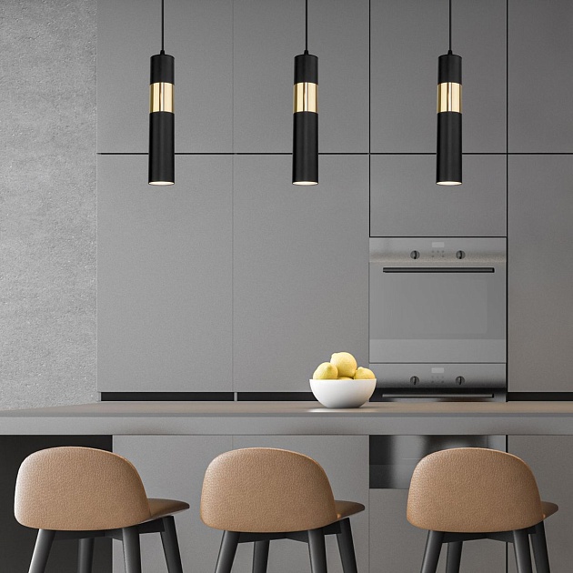 Подвесной светильник Eurosvet Viero 50097/1 черный/золото Фото № 6