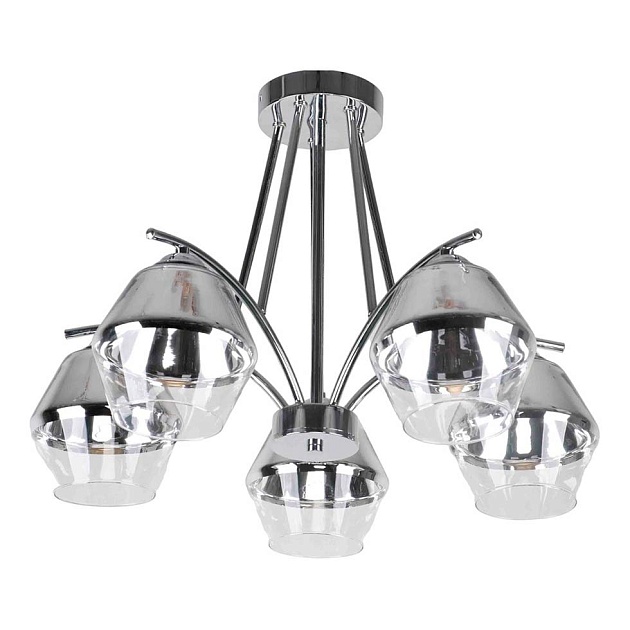 Подвесная люстра ЭкономСвет 13161/5CR CR+CL Фото № 