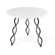 Кухонный стол Sheffilton SHT-TU17/80 МДФ черный муар/белый 8005821201