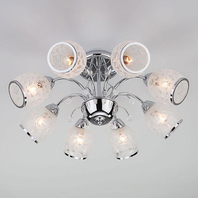 Подвесная люстра Eurosvet 30026/8 хром Фото № 