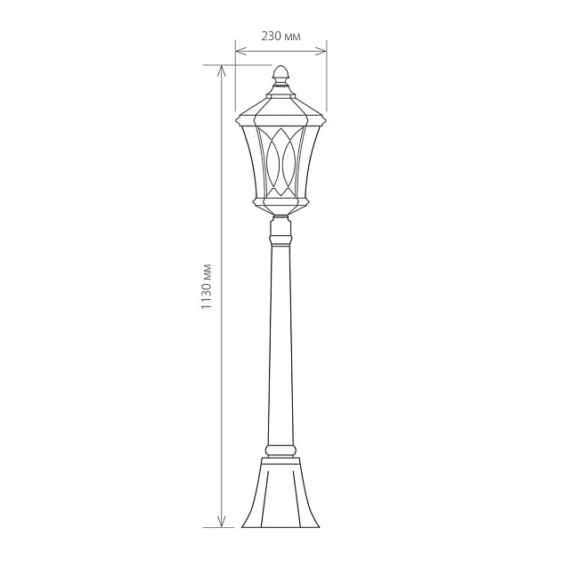 Уличный светильник Elektrostandard Virgo F черное золото a031929 Фото № 2