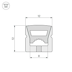 Профиль Arlight WPH-Flex-1212-Top-S8-5m White 040285 1