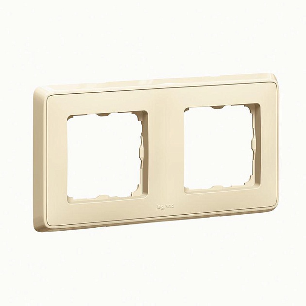 Рамка 2-постовая Legrand Cariva слоновая кость 773752 Фото № 