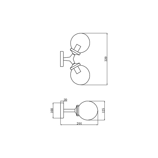 Бра Vele Luce Galassia VL1872W02 Фото № 4