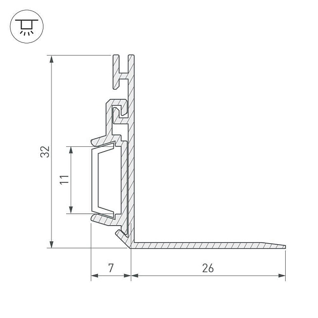 Профиль Arlight PAK-90-2000 025491 изображение 3 Профиль Arlight PAK-90-2000 025491 Фото № 3