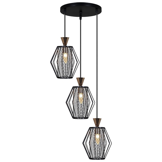 Подвесная люстра Reluce 00903-0.9-03 BK Фото № 