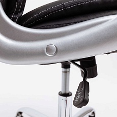 Кресло руководителя AksHome Bond черный с белой прострочкой, экокожа 79327 5