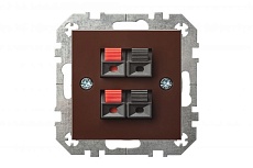 Аудиорозетка двойная Liregus Epsilon коричневый 28-1441 2