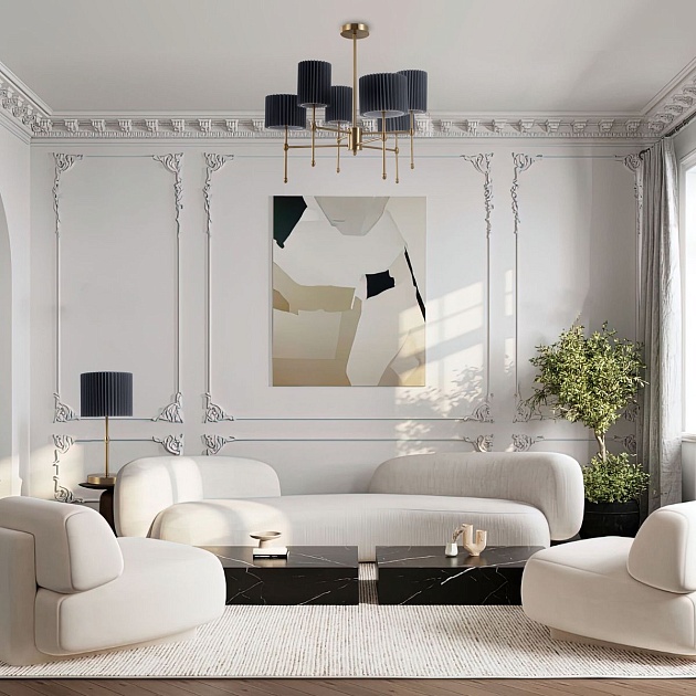 Подвесная люстра Eurosvet Notturno 60162/6 латунь Фото № 6