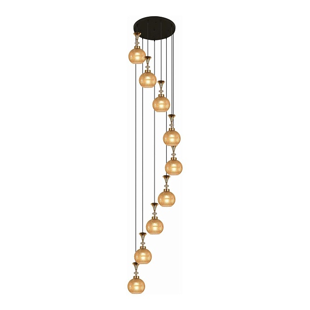 Подвесная люстра Reluce 02001-0.9-09 Amber Фото № 