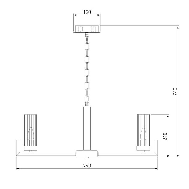 Подвесная люстра Eurosvet Arganie 60133/8 серебро Фото № 3