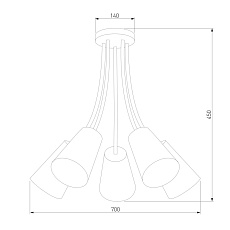 Потолочная люстра TK Lighting 1712 Wire Kids 1