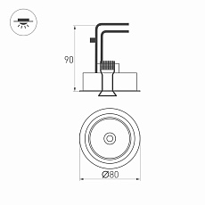 Встраиваемый светодиодный светильник Arlight CL-Simple-R78-9W Warm3000 026868 5