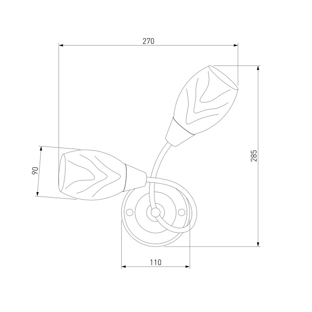 Бра Eurosvet 2275/2 хром Фото № 2
