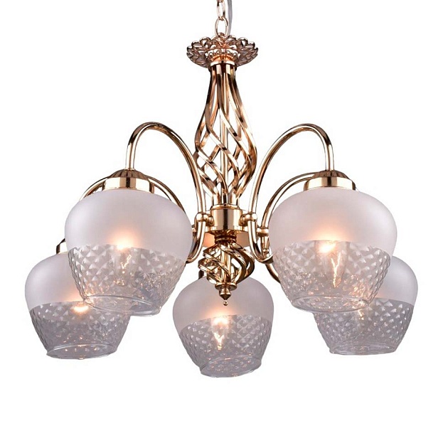 Подвесная люстра ЭкономСвет 13142/5FGD WT+CL Фото № 