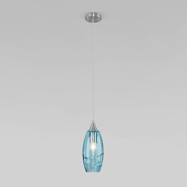 Подвесной светильник Eurosvet Lotus 50222/1 голубой Фото № 