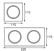 Рамка декоративная Italline IT02-QRS1 black 1