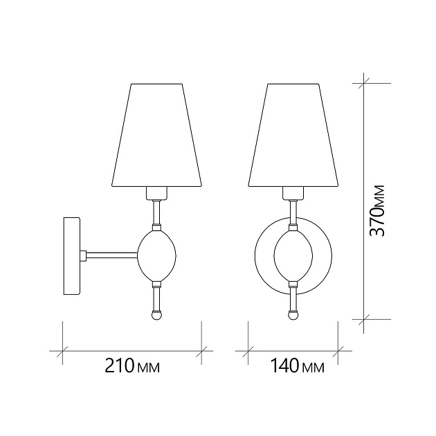 Бра Escada Elegy 2106/1A изображение 2 Бра Escada Elegy 2106/1A Фото № 2