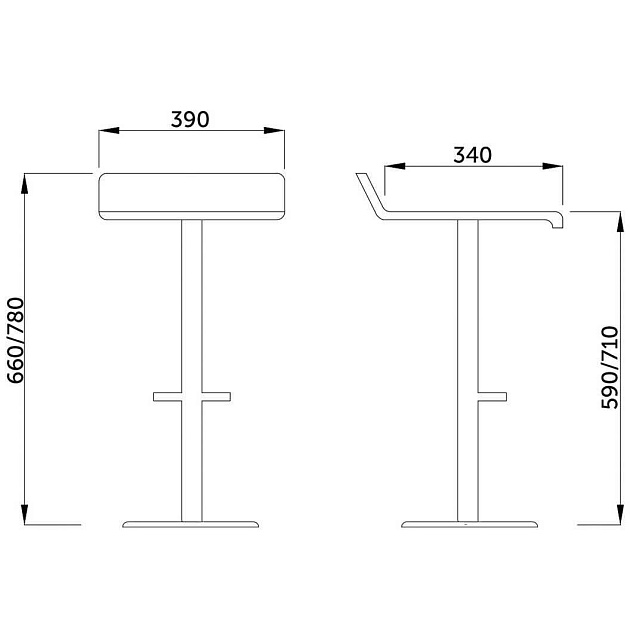 Барный стул AksHome Slim коричневый, экокожа 27629 изображение 2 Барный стул AksHome Slim коричневый, экокожа 27629 Фото № 2