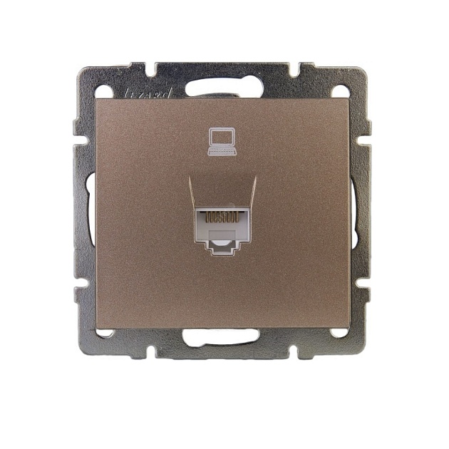 Розетка компьютерная Lezard Rain бронза 703-3188-139 изображение Розетка компьютерная Lezard Rain бронза 703-3188-139 Фото №