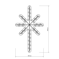 Светодиодная фигура Ardecoled Звездочка ARD-Star-M2-380X250-36Led Warm 025313 2