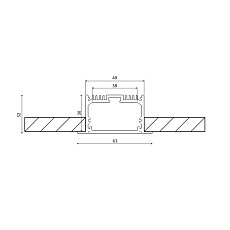 Профиль встраиваемый DesignLed LE.6332-W-R 010359 1