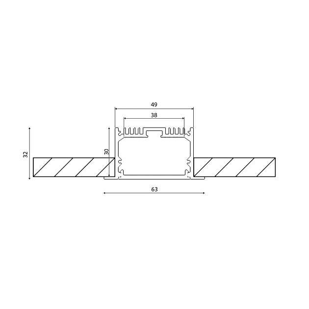 Профиль встраиваемый DesignLed LE.6332-W-R 010359 Фото № 2