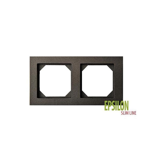 Рамка 2-постовая Liregus Epsilon антрацит 28-1202 Фото № 