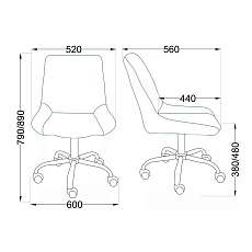 Поворотное кресло AksHome Lumier зеленый, велюр 79741 1