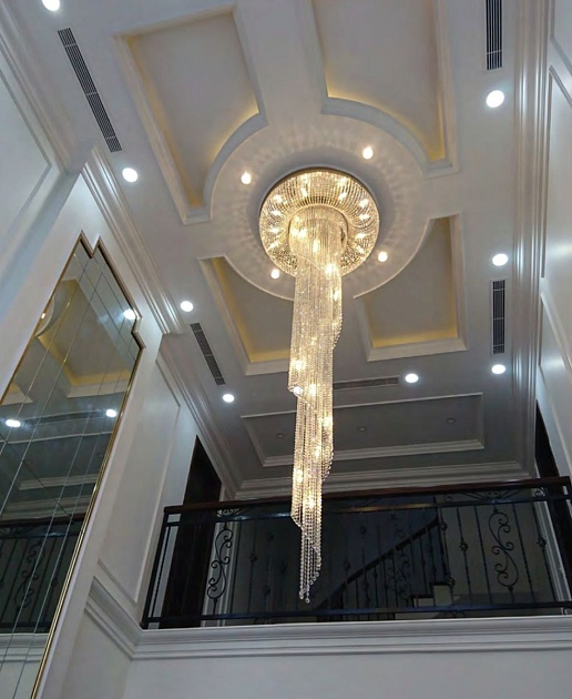 Каскадная люстра Artglass Spiral Column 1000X2500 CE Фото № 5