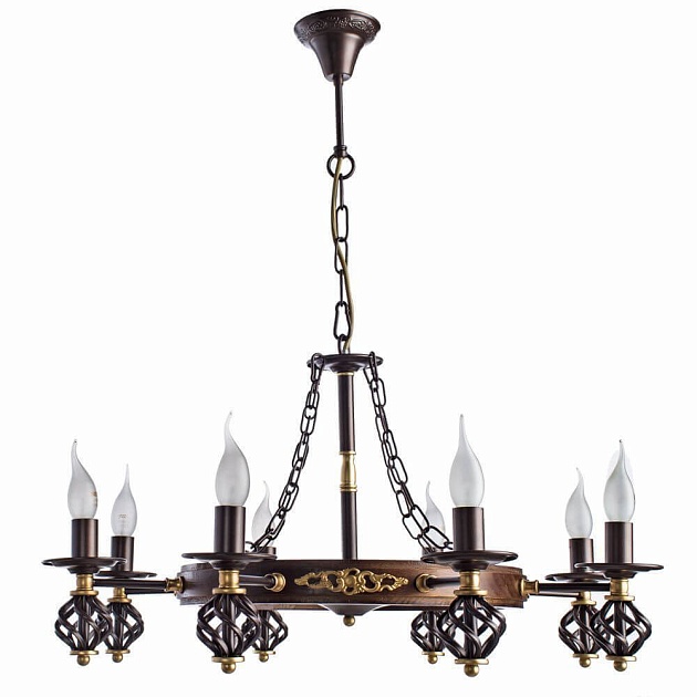 Подвесная люстра Arte Lamp Cartwheel A4550LM-8CK Фото № 5