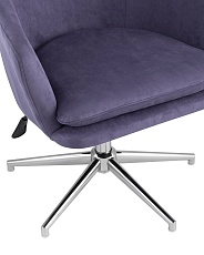 Поворотное кресло Stool Group Харис регулируемое замша синий HARRIS HY-82 1