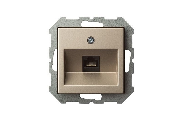 Розетка RJ45 Liregus Epsilon шампань 28-316 Фото № 2