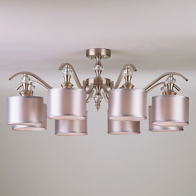 Потолочная люстра Eurosvet 60070/8 сатин-никель Фото № 