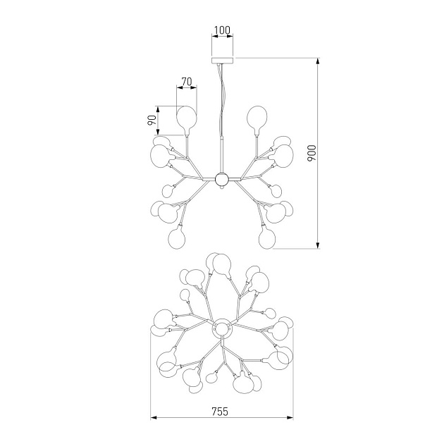 Подвесная люстра Bogates Lamella 554 Фото № 2