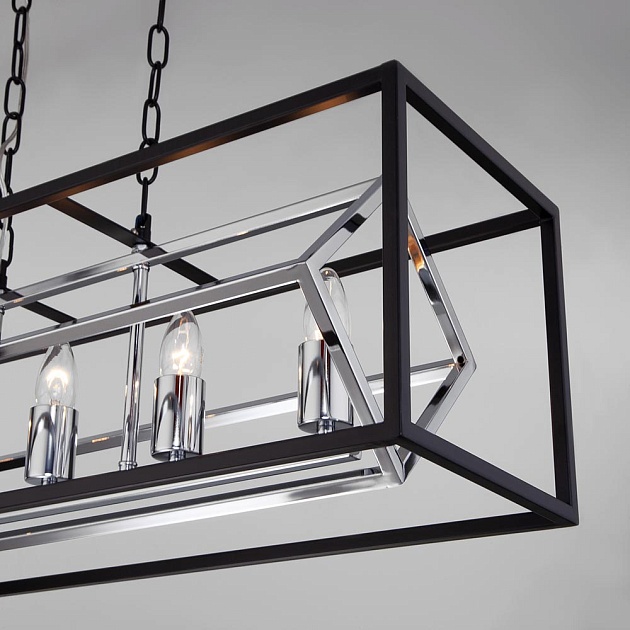 Подвесная люстра Eurosvet Crate 70122/5 черный изображение 4 Подвесная люстра Eurosvet Crate 70122/5 черный Фото № 4