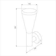 Уличный настенный светильник Elektrostandard 1416 Techno черный a049709 2