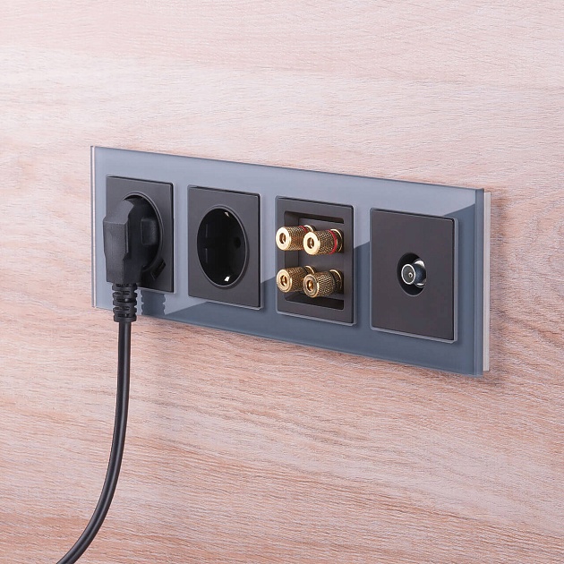 Акустическая розетка Werkel черный матовый W1185008 4690389157059 Фото № 5