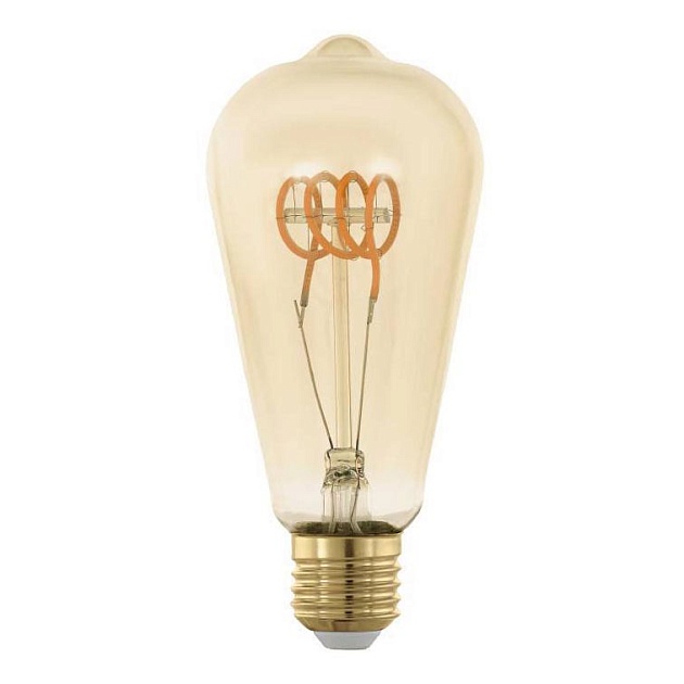 Лампа светодиодная Eglo E27 5W 2200K янтарная 11887 Фото № 