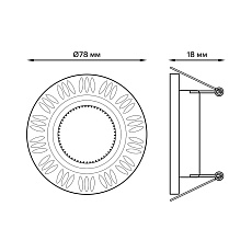 Встраиваемый светильник Gauss Aluminium AL017 2
