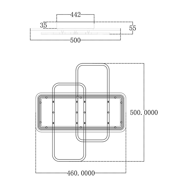 Потолочный светодионый светильник Escada Space 10215/S Led Фото № 2
