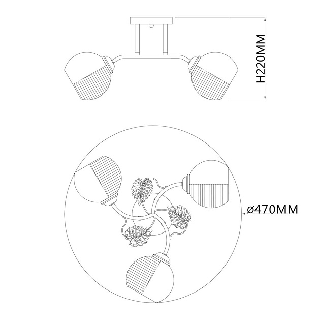 Потолочная люстра Escada Kalina 1119/3PL Фото № 2